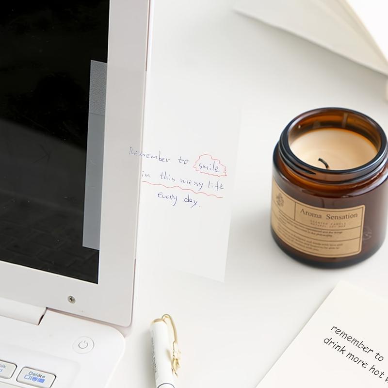 Transparent Sticky Notes Note Pad - 8pcs Set with 4 Sizes, Crystal Clear PET Self-Stick Notes for Reading, Studying & Office Annotation, Waterproof & Wrinkle-Free