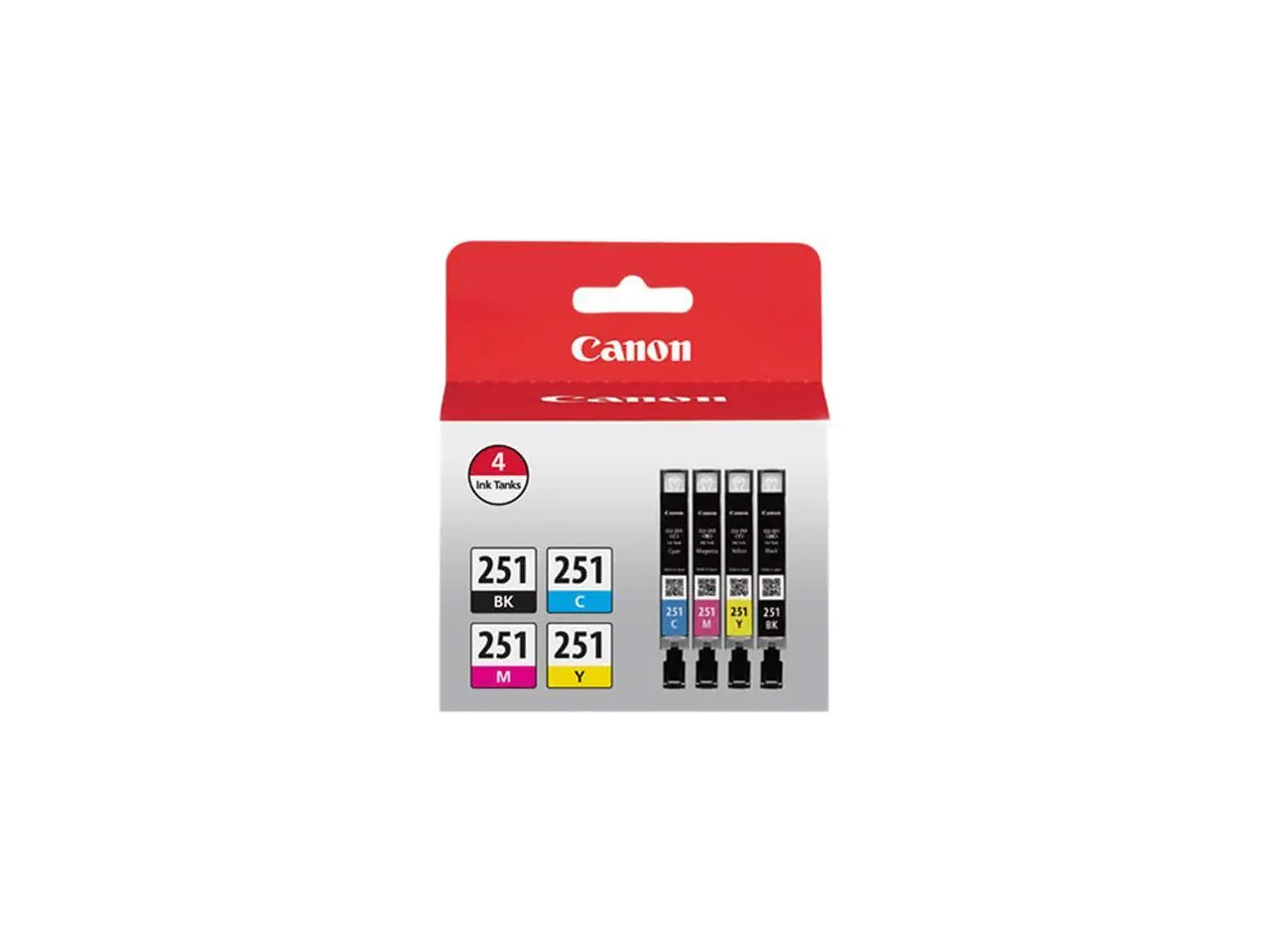 Canon CLI-251 Ink Cartridge - Combo Pack - Black/Cyan/Magenta/Yellow Canon CLI-251 Ink Cartridge - Combo Pack - Black/Cyan/Magenta/Yellow
