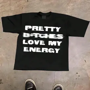 Pretty Btches Love My Energy Graphic Tee, Outdoors Outfit, Unisex Crewneck, Retro Y2k, Aesthetic Streetwear, Funny Shirt, Trendy Fashion Menswear Casual