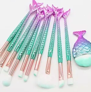 Mermaid Makeup Brushes Set