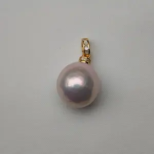 P40023 Fresh water pearl pendant big size with S925