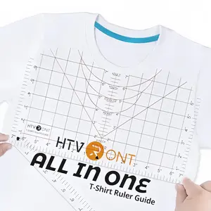 HTVRONT Tshirt Ruler Guide for Vinyl Alignment - Tshirt Measurement Tool for Heat Press in HTV Vinyl , T Shirt Ruler to Center Design and Craft Sewing for Accessories and Supplies