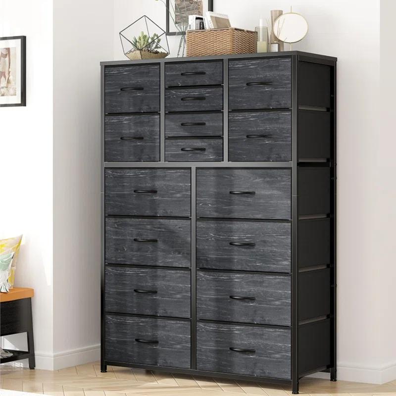 Raybee Furniture Tall Dresser for Bedroom with 16 Drawer, Fabric Bedroom Dressers & Chests of Drawers, Storage Dresser for Bedroom with Deep Drawers, Stylish Home Organizer for Closet, Entryway, Bedroom, Hallway