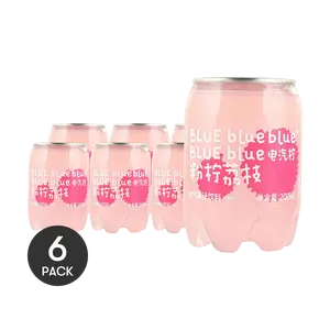 Lemon Republic Pink Lychee Sparkling Juice Drink 200ml 6-Pack - Low Calorie, Low Sugar, Refreshing Fruit Beverage