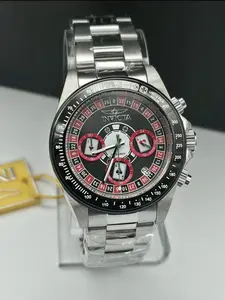 Invicta Speedway Roulette Casino GMT Quartz Black Dial Men's Watch 44643