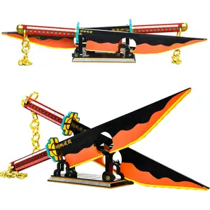 Cosplay Anime Swords Building Set,Double Blade Tengen Uzui Katana Building Block with Stand Model Kits Toy,Creative Gifts for Adults and Kids Ages 6+ (1478 PCS)