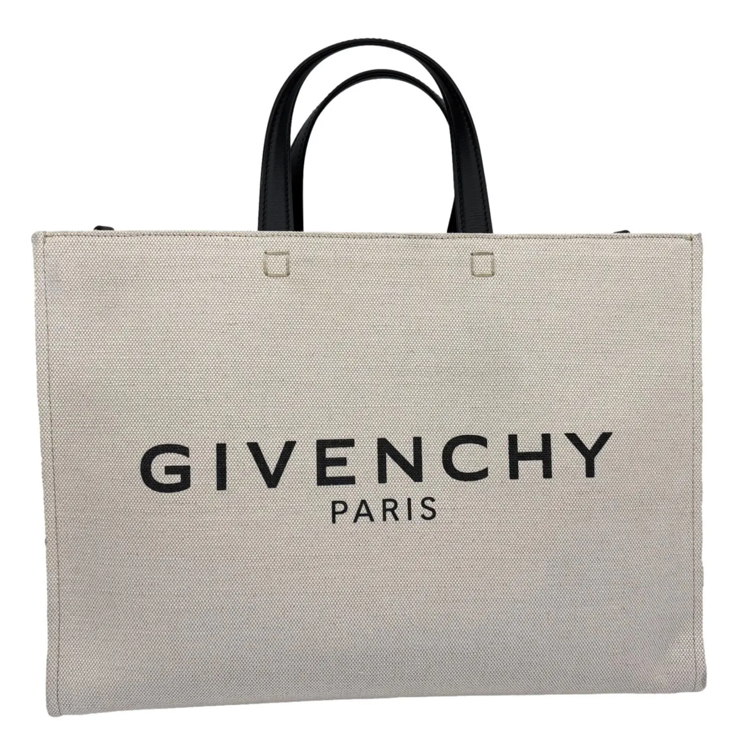 Pre-owned GIVENCHY Canvas Tote Bags Medium G Tote Bag White