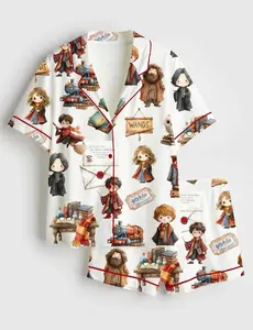 Wizard School Pajama Set, Watercolor Owl, Magic Potion, Satin Sleepwear #tiktokshopfinds #giftforher #luxuryloungewear #bridalstyle