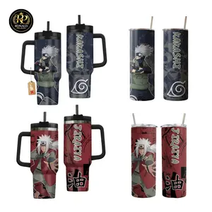 Jiraiya Legendary Toad Sage 20oz 40oz insulated tumbler with handle, anime inspired drinkware, iced coffee travel mug, sleek modern cup, daily use essential, unique gift idea, collectible fan merch for otaku lovers
