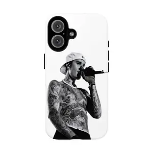 Korean idol singer Justin's film phone case, compatible with iPhone 17, 16, 15, 14, 13, and 12. Simple, scratch-resistant, and durable protective case.