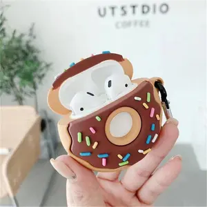 Cute Donut Cartoon Silicone Case cover Compatible with Airpods 1/2/Pro/3
