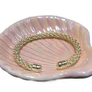 Santiago jewerly #62 bangle open size  gold plated 14 k
