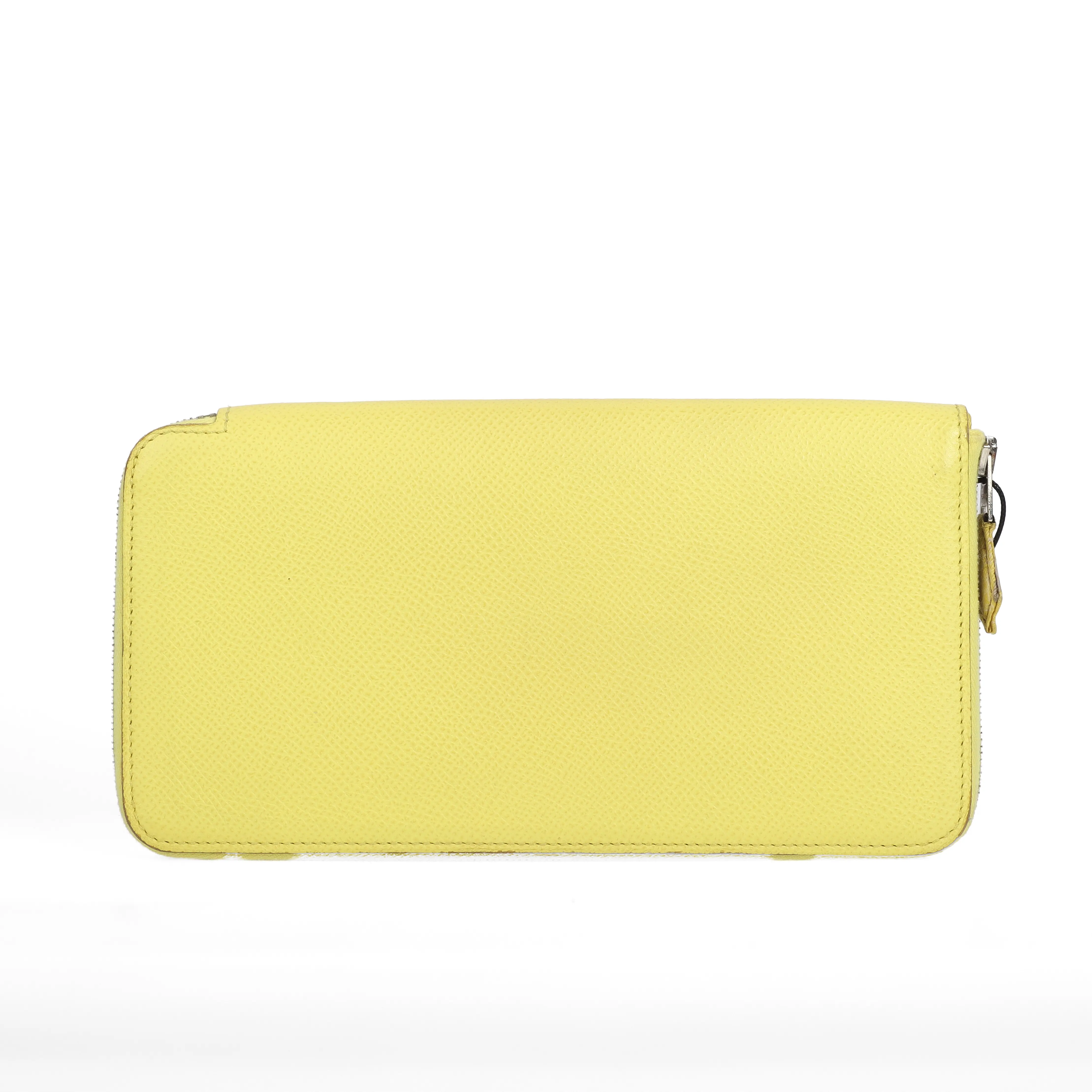 Pre-owned HERMÈS Epsom Calfskin Leather Wallets Azap Silk In Yellow 75858508 xhsp