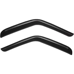 Lightronic Extra Durable Outside-Mount Auto Vent Window Visors, Fits 2008-2014 Ford E-Series Econoline Vans E-150, E-250, E-350 Super Duty, UV Protect Rain Guards Wind Deflectors, Dark Smoke, 2-Pcs