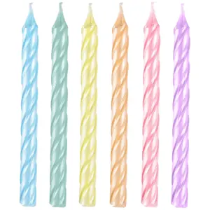 12 Pastel Shimmer Candles