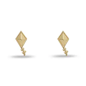 GOLD KAPPA ALPHA THETA STUD EARRINGS