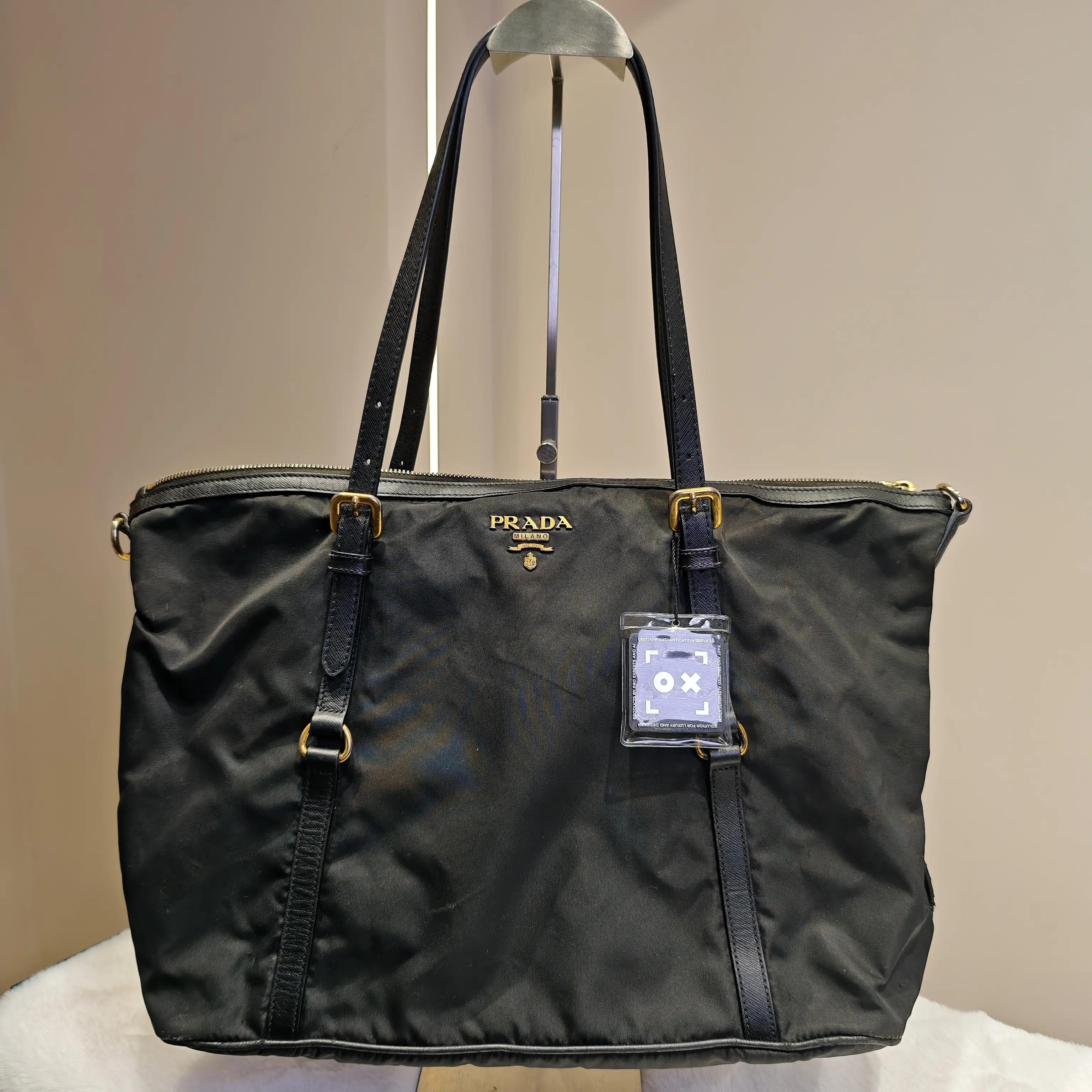 Pre-owned PRADA canvas tote bag