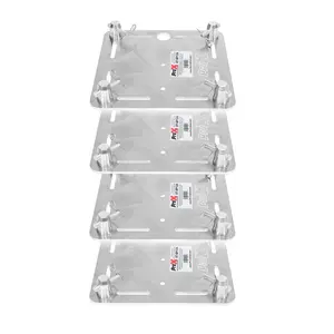 Pro X Pack of Four 12" Aluminum Base Plates Universal F34 Trussing with Conical Connectors 6mm