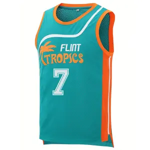 Flint Tropics #33 Vintage Basketball Jersey - Breathable, Sleeveless, Embroidered Uniform Shirt for Men - Ideal for Training, Competition, and Casual Wear