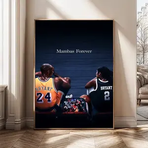 Mambas Forever Wall Poster (No Frame), Basketball Legend Tribute Wall Art, Sports Art