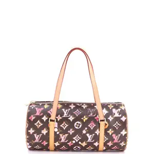 Pre-owned Louis Vuitton Canvas Coated Top Handle Bags Papillon Handbag Monogram Watercolor Aquarelle 30 by Rebag