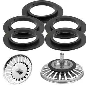 Kitchen Sink Drainer Rubber Washer, Rubber Seal Washer Gasket for Franke Basket, Strainer Plug, Kitchen Sink Accessories
