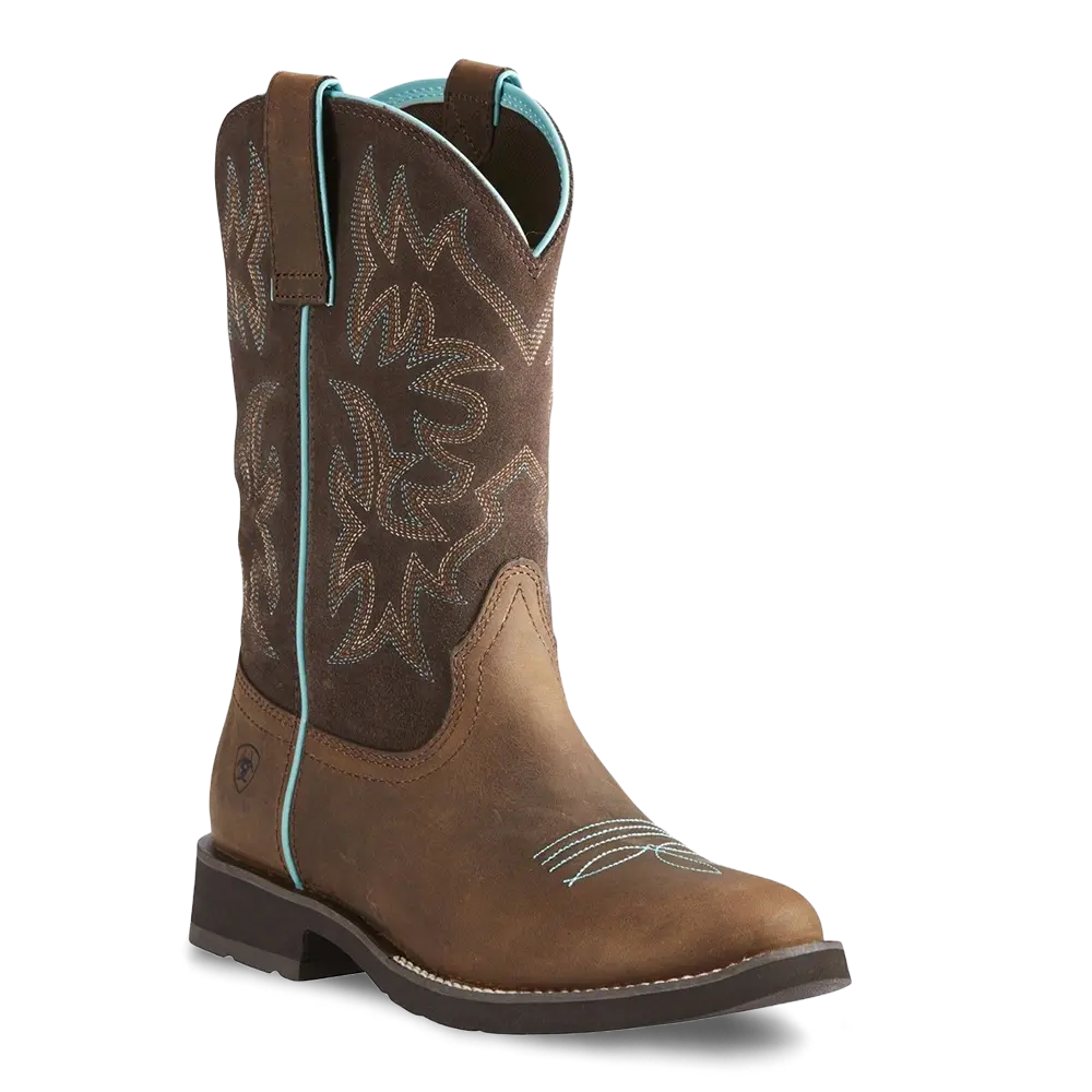 Ariat Ladies Delilah Round Toe Distressed Brown Boots 10021457 Ariat Ladies Delilah Round Toe Distressed Brown Boots 10021457