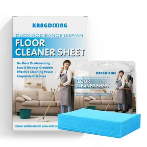 Kangdixing Floor Cleaner Sheet - No Mess Measuring Ecos Biodegradable Antibacterial Care for Various Flooring Types 60 Pieces - Household