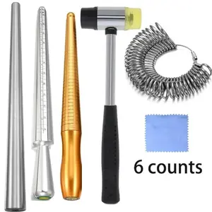 6 Piece Ring Measurement Set for Precise Jewelry Size Measurement, Accurate Jewellery Sizing Tools, Essential Jewelry Making Kit