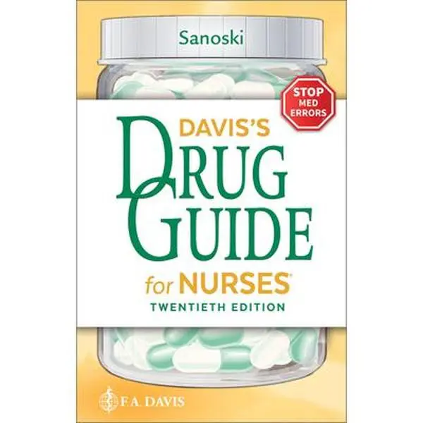 Davis's Drug Guide for Nurses - Cynthia A. Sanoski, Twentieth Edition Paperback with Tutorials, Free Online Learning, Free 30-Day Trial, Audio Library