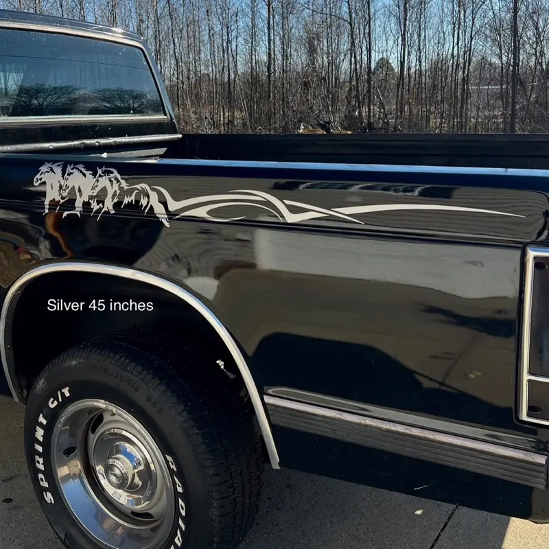 Horses with Pinstripes Pair Decal Sticker for Car, Trucks, SUV's, Decor 4 Different Sizes, Glass Doors, Vehicle Exterior Decoration Easy Installation