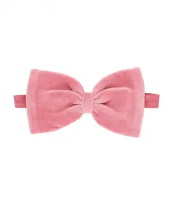 Dusty Rose Velour Bow Headband
