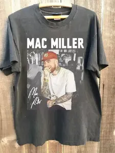 [Sale Up To 50%] Mac Miller 90'S Basic Style Charcoal Short Sleeve Unisex T Shirt Reprint