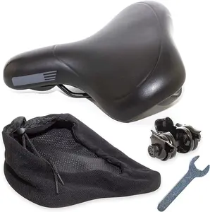 Soft Exercise Bike Seat Kit w/ Gel Cushion Cover & Tool
