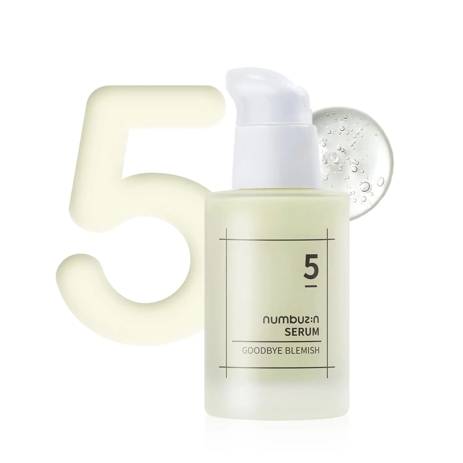 [Numbuzin] No.5 Goodbye Blemish Serum 50ml, Vitamin C, Niacinamide, Dark Spots, Acne Scars, Lightweight Gel, Korean Skin Care for Face