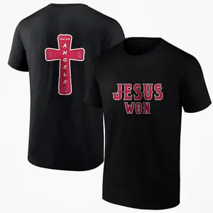 Jesus Won Christian Graphic T-Shirt, Faith Based Cross Tee for Men, Religious Streetwear Shirt, Bible Verse Christian Apparel, Jesus Saves Inspirational Graphic Tee