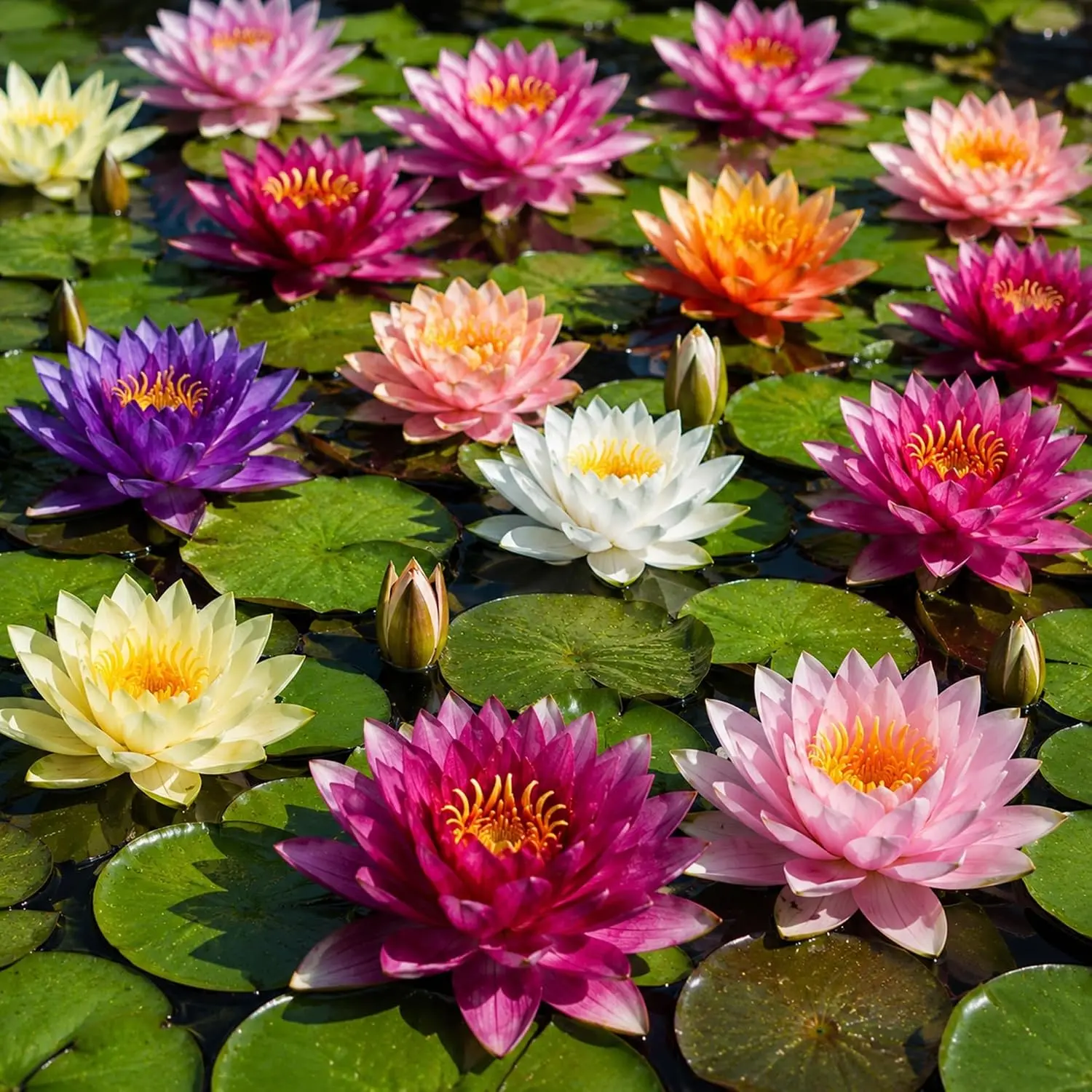 4 Water Lily Rhizomes for Planting – Hardy Lily Pad Roots for Ponds & Water Gardens – Live Aquatic Plant Tubers for Outdoor Containers, Patio Ponds & Backyard Water Features