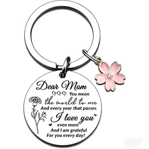 Stainless Steel Mom Keychain, Thoughtful Gift from Daughter or Son for Mom’s Birthday, Valentine’s Day