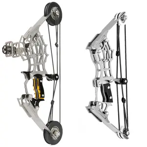 10.2/7.2-inch stainless steel mini composite bow, Includes 12 Arrows and Target Paper, small arrows, suitable for beginner archery practice, entertainment and fun gift, mini bow archery set