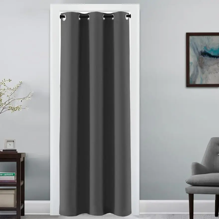 H.VERSAILTEX Doorway Curtain 1 Panel Blackout Closet Door Curtain Room Divider Window Treatment Curtain for Bedroom Thermal Insulated Privacy Drape Soundproof Grommet Door Curtain
