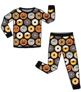 Halloween Krispy Scream Donuts Two Piece Bamboo Pajama Set