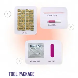 Smoreland | Press On Nails Tool Package/Jelly Glue/Liquid Glue/ Cuticle Pusher/Alcohol Pad