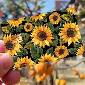 Adorable Sunflower Bank Card, Credit/Debit Card, Transportation Card, Room Key Card Skin Stickers