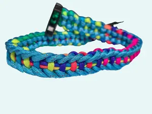 Cobra King Paracord Collar for Dogs & Cats Handmade to Order with 2 Color Reflective Design Adjustable Biothane Webbing Custom Fit