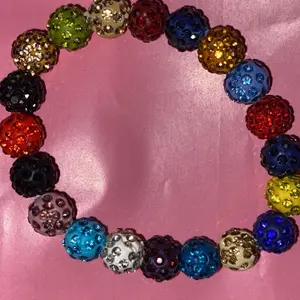 Multi Colored Rhinestone beaded bracelet