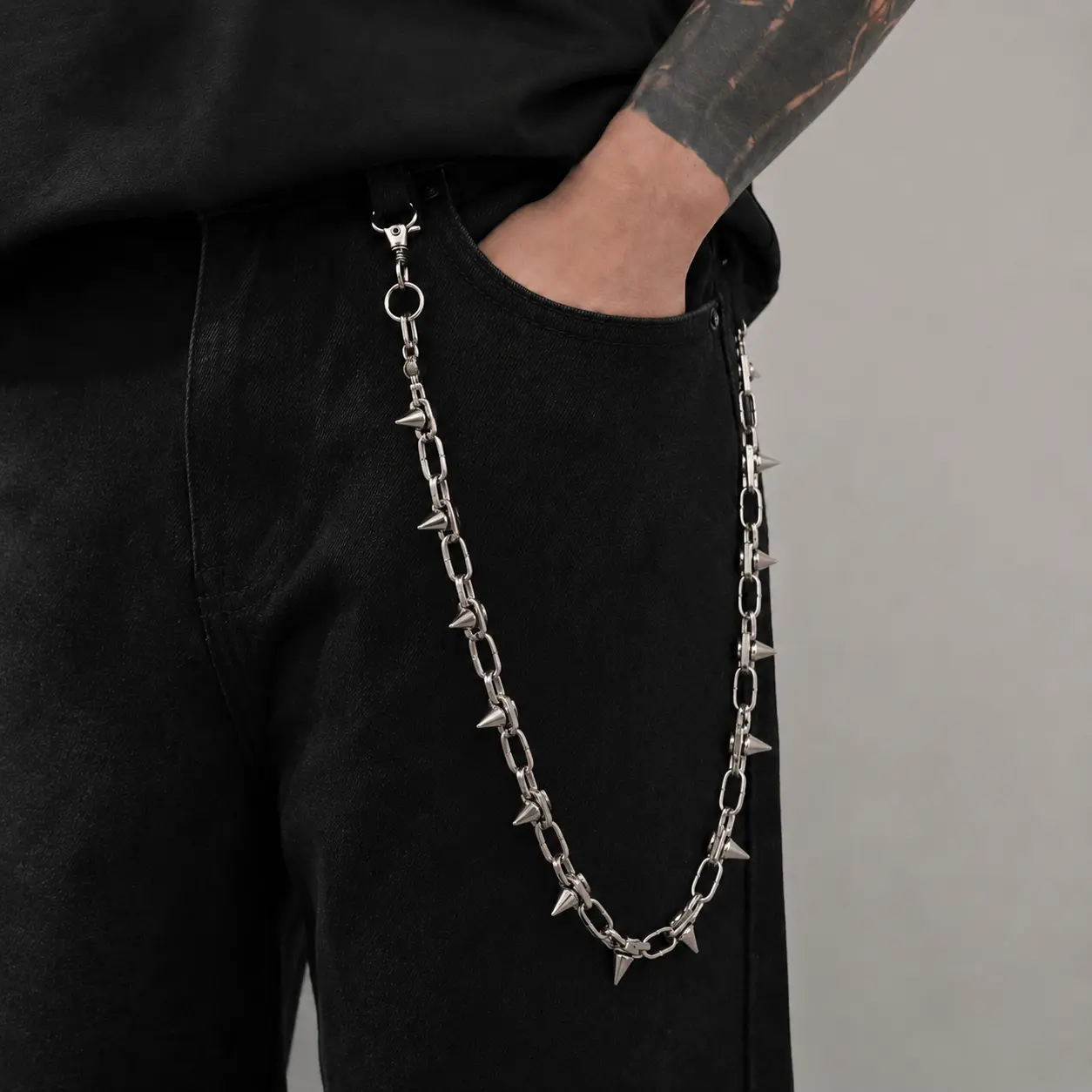 Wallet Chain Pants Chain Hip Hop Punk Jeans Chain Key Chain Goth Heavy Rivet Accessories for Women Men Cute Waist Chain