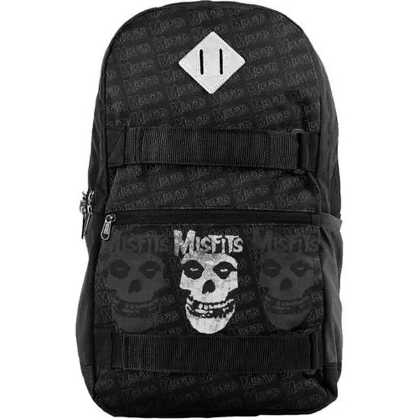 Misfits Rocksax Fiend Unisex Adult Skate Backpack with Deck Straps, Laptop Sleeve, Zip, 2 Touch Tape Fastening Straps, 11cm Depth (Black) [SPECIAL PRODUCTS], Skate Bag, Adults