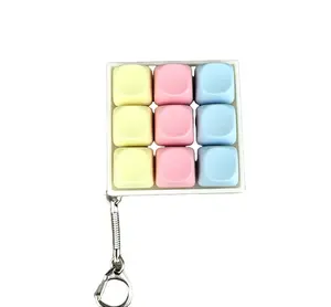 Pastel Kawaii Dopamine Stress-Relief Fidget Keychain - Plastic Fingertip Fidget, Keyboard Clicker, Key Tester, Pastel Kawaii Keychains