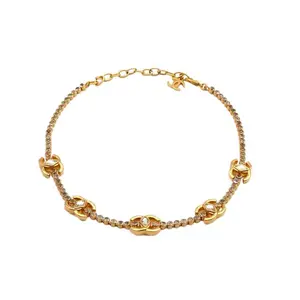 Pre-owned 【Alea】CHANEL 23C jennie Diamond Stud Earring Alloy