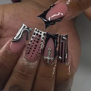 Gel-X Press On Nails with Unique Designs for Stylish Manicures Easy Application & Versatile Use